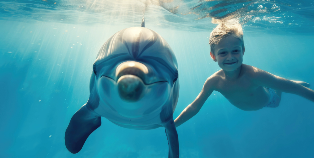 Swim with dolphins